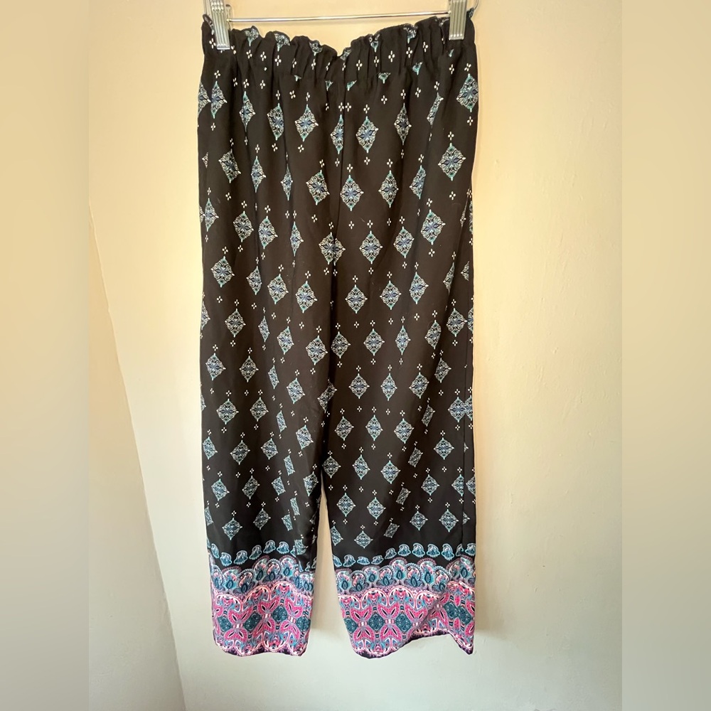 My Michelle Girls Wide Leg Palazzo Style Pants Black Blue Pink Girls Size Large - Picture 2 of 5